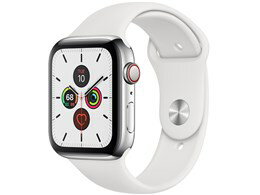 ★アップル / APPLE Apple Watch Series 5 GPS+Cellularモデル 44mm MWWF2J/A [ステンレススチールケース/ホワイトスポーツバンド]