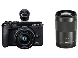 ★キヤノン / CANON EOS M6 Mark II ダブルズームEVFキット [ブラック] 【デジタル一眼カメラ】【送料無料】