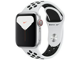 ★アップル / APPLE Apple Watch Nike Series 5 GPS+Cellularモデル 40mm MX3C2J/A [ピュアプラチナム/ブラックNikeスポーツバンド]