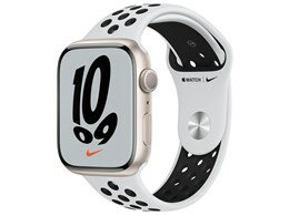 【訳あり】【アウトレット 化粧箱破損品】アップル / APPLE Apple Watch Nike Series 7 GPSモデル 45mm MKNA3J/A [ピュアプラチナム/ブラックNikeスポーツバンド]