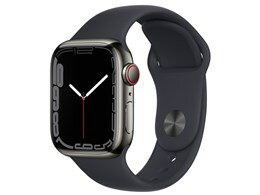 ★アップル / APPLE Apple Watch Series 7 GPS+Cellularモデル 41mm MNC23J/A [グラファイトステンレススチールケース/ミッドナイトスポーツバンド]