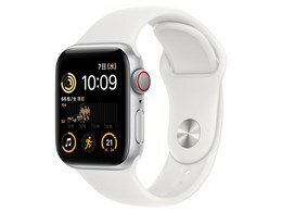 ★アップル / APPLE Apple Watch SE 第2世代 GPS+Cellularモデル 40mm MNPP3J/A [シルバー/ホワイトスポーツバンド]【送料無料】