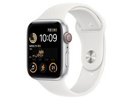 ★アップル / APPLE Apple Watch SE 第2世代 GPS+Cellularモデル 44mm MNQ23J/A [シルバー/ホワイトスポーツバンド]【送料無料】