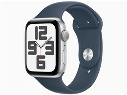 ★アップル / APPLE Apple Watch SE 第2世代 GPSモデル 44mm MREE3J/A [シルバー/ストームブルースポーツバンド M/L]【送料無料】