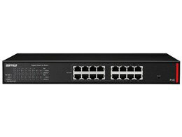 ★バッファロー PoE+対応 ギガ16ポート スマートLiteスイッチングハブ VLAN QoS ループ防止 ラックマウ..