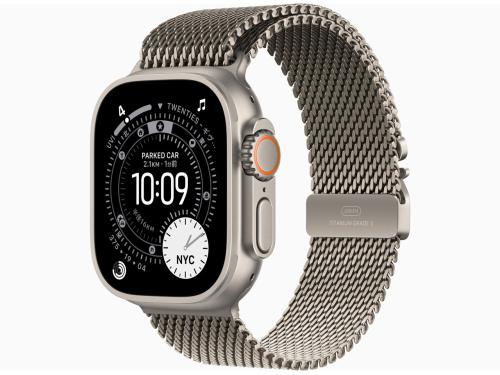 Apple Watch Ultra 3（GPS ＋ Cellularモデル）- 49mmナチュラルチタニウムケースとナチュラルチタニウムミラネーゼループ – L MF0E4J/A