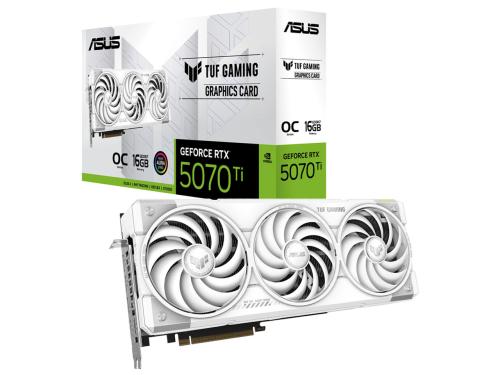 ASUS TUF Gaming GeForce RTX 5070 Ti OC Edition 16GB Whiteの商品画像