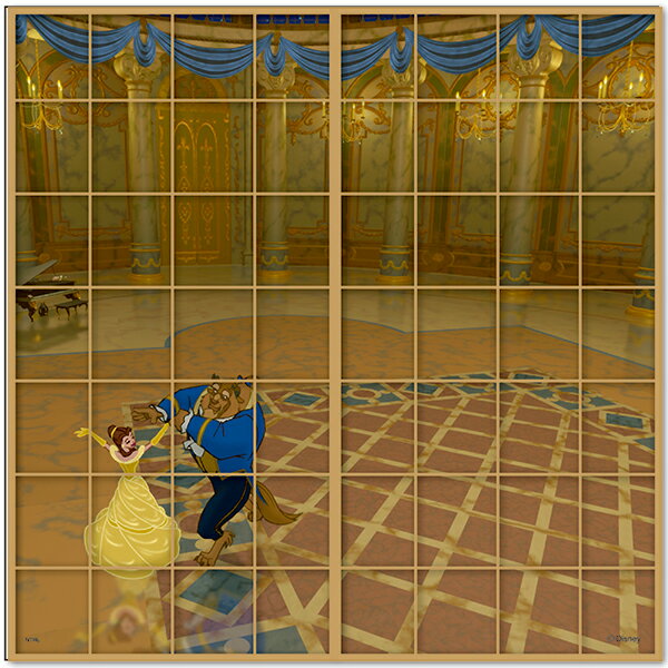 障子紙 ディズニープリンセス 美女と野獣 幅92cm×長さ182cm 2枚組 アサヒペン 障子紙 おしゃれ 障子 の..