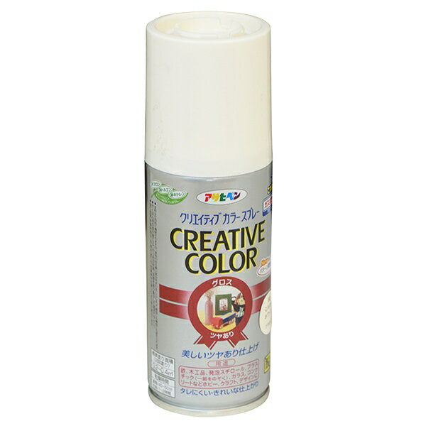 塗料 クリエイティブカラースプレー 100ml 80 ミルキーホワイト アサヒペン つやあり 油性塗料 スプレ..