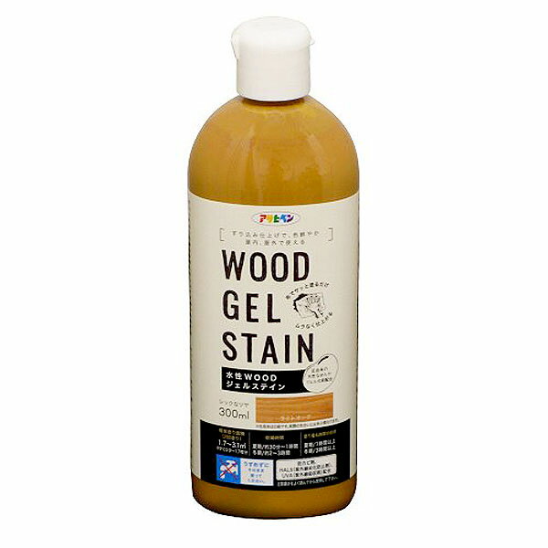 水性WOOD ジェルステイン 300ml ライトオーク アサヒペン 水性塗料