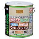塗料 水性強着色ウッドステイン 3L オーク アサヒペン 水性塗料 ペンキ 水性 水性ペンキ 防腐剤 木材 ウッドデッキ 塗料 防カビ 防虫 撥水 防藻