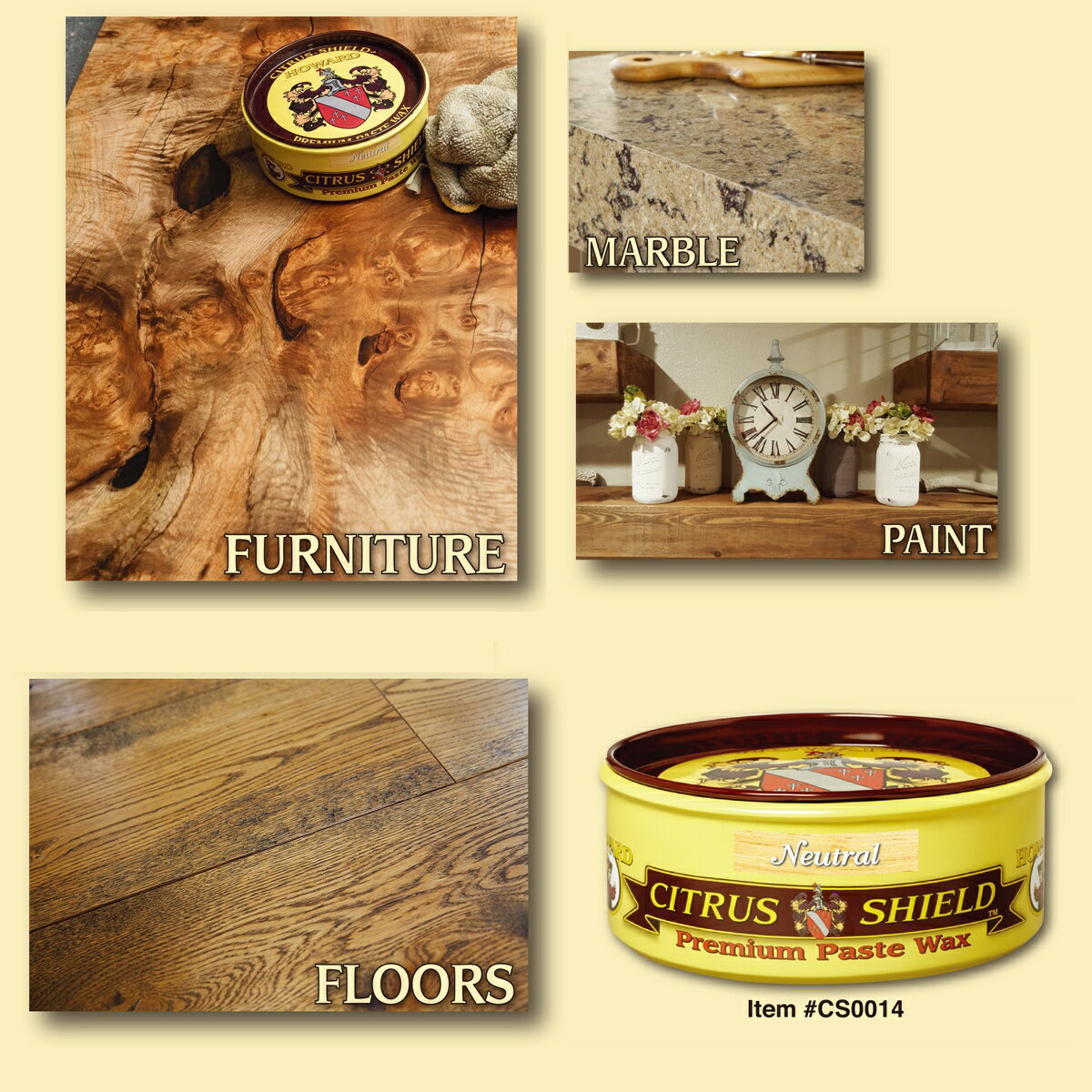 ̪Ϲ��å��� ���ȥ饹������ɥץ�ߥ���ڡ����ȥ�å��� �˥塼�ȥ�� 312ml CITRUS SHIELD Premium Paste Wax 11oz. HOWARD ̪Ϲ �ơ��֥��å���