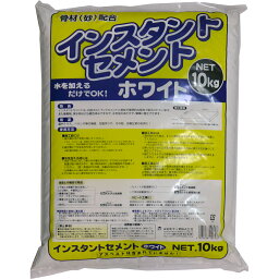 まとめ買い 2袋入 インスタントセメント ホワイト 10kg 家庭化学工業 骨材(砂)配合 セメント 送料無料 代金引換不可