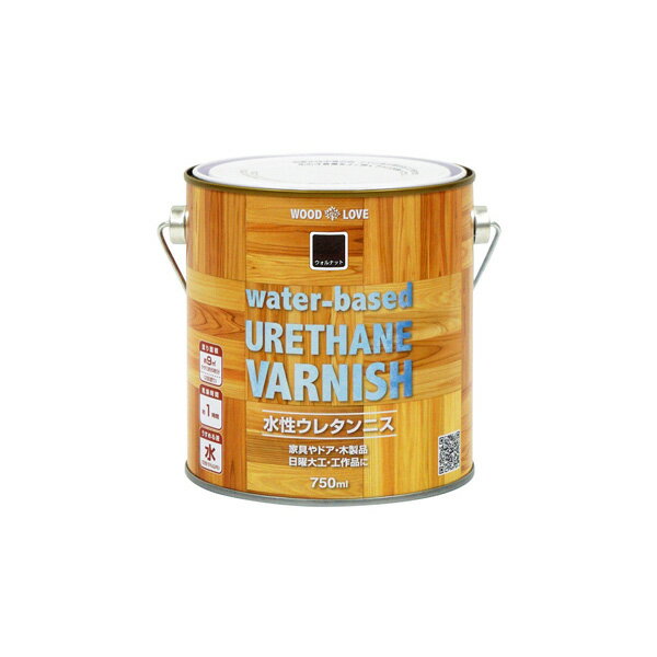 ニス WOOD LOVE 水性ウレタンニス 750ml ウォルナット ニッペ ウレタンニス 水性 水性ニス 木材塗料 水..