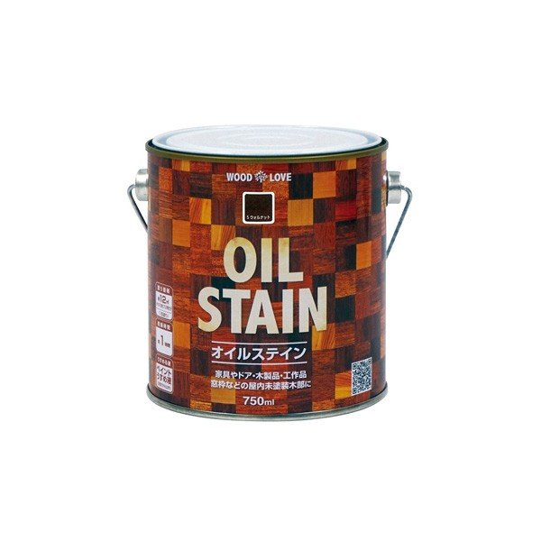 WOOD LOVE オイルステイン 750ml Sウォルナット ニッペ ウッドステイン ステイン塗料 油性 ステイン 木材塗料 油性塗料 家具