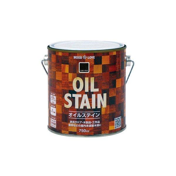 WOOD LOVE オイルステイン 750ml Sエボニーブラック ニッペホームプロダクツのサムネイル