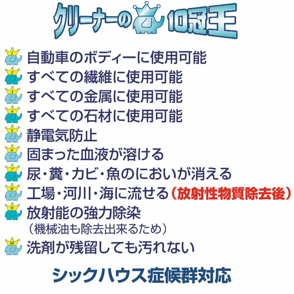 スペースショット 自動車用マルチクリーナー 18L オーブ・テック 万能クリーナー 万能洗剤 マルチクリーナー 洗剤 洗浄剤 自動車 掃除 清掃 静電気防止 3