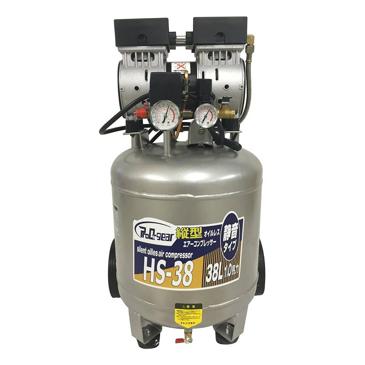 アストロ コンプレッサー 38L オイルレス 静音コンプレッサー