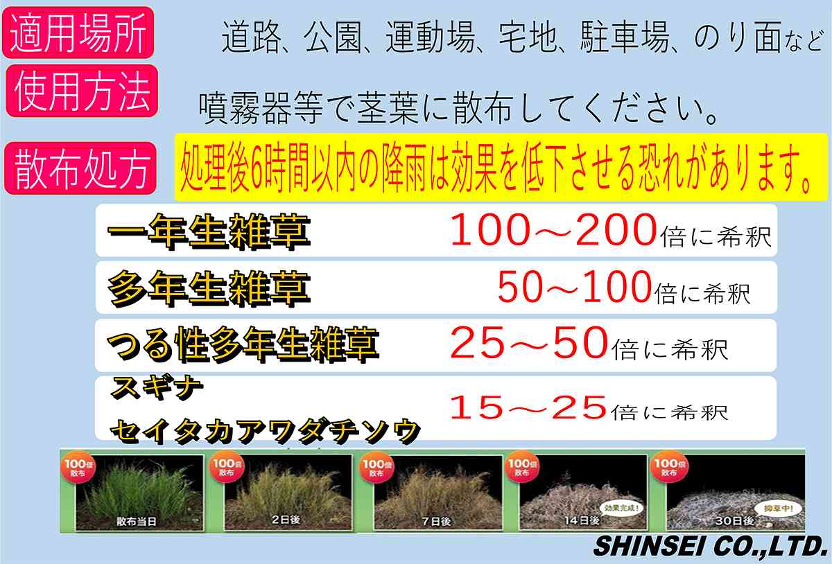 除草剤 グルホシネート 18.5％ 5L×2本 シンセイ 除草剤 強力 業務用 除草剤 グルホ...