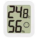 デジタル温湿度計 環境チェッカー ホワイト 73247 シンワ測定 注意レベルをアイコンでお知らせ スタンド・フック穴・マグネット付 M2