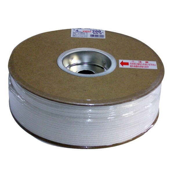 ロープ ビニロン金剛打ロープ ドラム巻 約4mm×200m RX-8 ユタカメイク ロープ 荷造り紐 クレモナロープ..