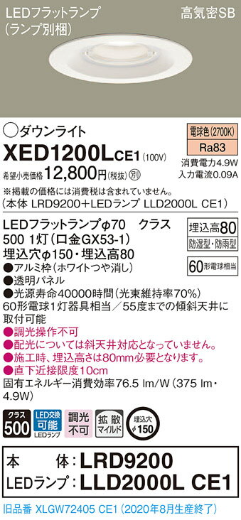 ˡ͸ۥѥʥ˥å XED1200LCE1LEDѥ饤ȡ1508Hⵤ̩SBȻLRD9200 + LLD2000L CE1