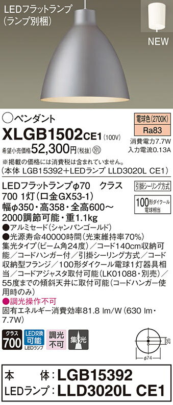 ˡ͸ۥѥʥ˥åXLGB1502 CE1LEDڥ ߥɡӡ24١ݥ ŵ忧LGB1...