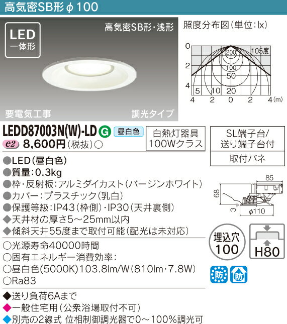 ˡ͸ǡLED饤ȡLEDD87003N(W)-LD