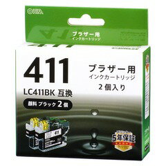 ŵINK-B411-BK2P֥饶ߴ LC411BK ֥å 2 []01-7775