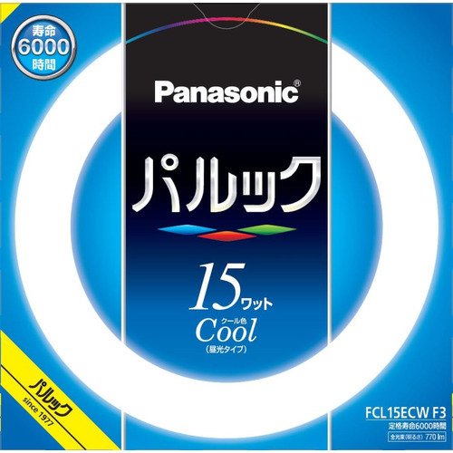 パナソニック ケース販売特価10本セット パルック蛍光灯 丸管・スタータ形 クール色 15形 FCL15ECWF3_10set [ FCL15ECWF3 ] 1