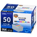 オーム電機 INK-E50-6PNB エプソン互換 IC6CL50 染料6色 [品番]01-2970 INKE506PNB