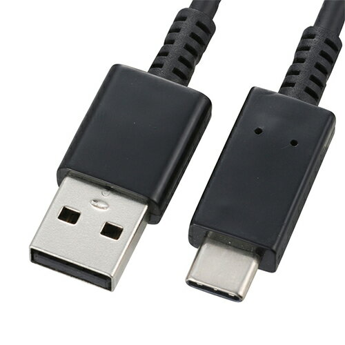 オーム電機 SMT-L10CA-K USB Type-Cケーブル 黒 1m [品番]01-7064 SMTL10CAK