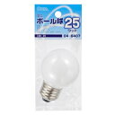 【 仕 様 】 ■ 定格：100/110V-25W ■ 形状：G-50 ■ 口金：E26 ■ 仕上げ：ホワイト ■ サイズ：直径50mm×全高72mmメーカー在庫時2~5営業日以内に出荷予定（取り寄せ品）