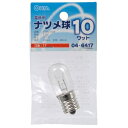 LB-T0710-C オーム ナツメ球 10W E17 クリア OHM [LBT0710C]