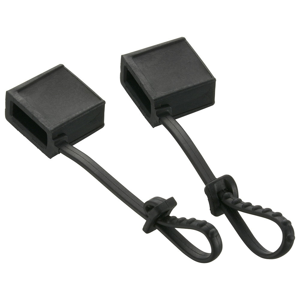 オーム電機　HS-A2UCAT3-K　USBプラグカバー ブラック 2個入 [品番]00-5196