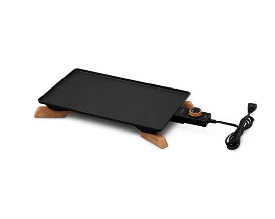 ホットプレート アイリスオーヤマ IRIS OHYAMA ヒーター内蔵プレート 減煙モード搭載 開閉式脚 平面プレート丸洗い可 薄型ホットプレート IHU-A10-B ブラック