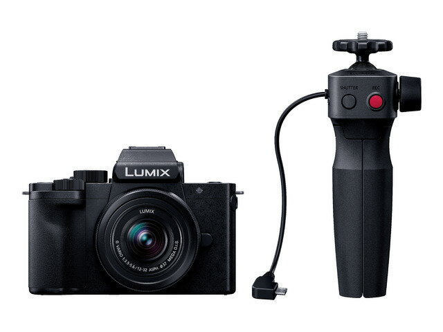 デジタルカメラ パナソニック Gシリーズ コンパクトカメラ LUMIX 小型 軽量ボディ 高画質撮影 静止画性能 付属レンズあり トライポッドグリップ同梱 デジタル一眼カメラ/レンズキット DC-G100V