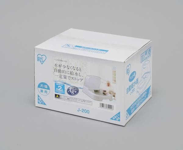 ペット用自動給水機 ホワイト/クリア ワンちゃん用 ネコちゃん用 犬用 猫用 アイリスオーヤマ IRIS OHYAMA J-200