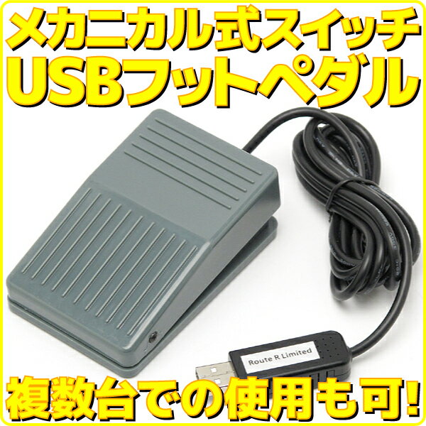 【新品】 ルートアール RI-FP1MG USB フットペダル フットスイッチ メカニカルスイッチ採用 ゲームパッド マルチメディア入力対応 マウス操作対応 複数台での使用可能 ケーブル長さ約1.7m