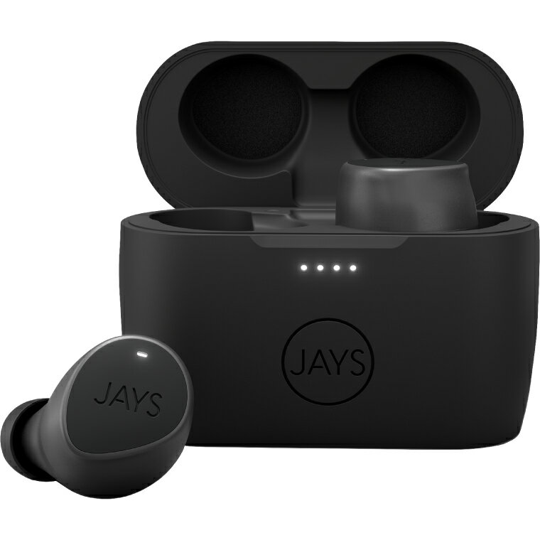 【アウトレット】【メール便可】 JS-MSTW-BK JAYS ワイヤレスイヤホン m-Seven True Wireless ブラック マイク内蔵 通話対応 Bluetoothイヤホン Bluetooth5.0 ヘッドセット 連続再生 約 9.5時間 防水 規格 IPX5 (耐水) Siri Googleアシスタント 呼出対応