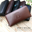 \Rakuten Fashion THE SALE/ 長財布 メンズ ラウンドファスナー ストラップ付き シンプルデザイン 大容量 カード収納 小銭入れ付き 薄...