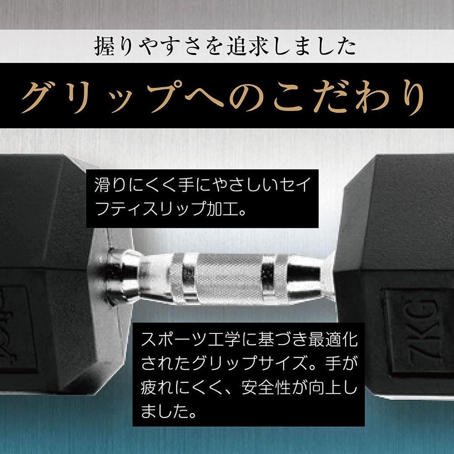ヘキサゴン ダンベル 17.5kg 2個 セット 筋トレ ダイエット 筋力トレーニング 体力...