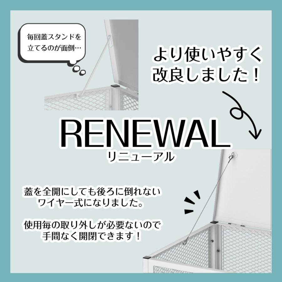 ゴミ箱 小154L ゴミステーション ごみ収集ボックス 屋外用 ふた付き ゴミ荒らし 防止 組立式 ステンレス 日用品 送料無料 ※北海道、沖縄県、離島を除く 【ロジ発送】 e-do-10010973 e-do net(エードネット事業部) サンプル画像2