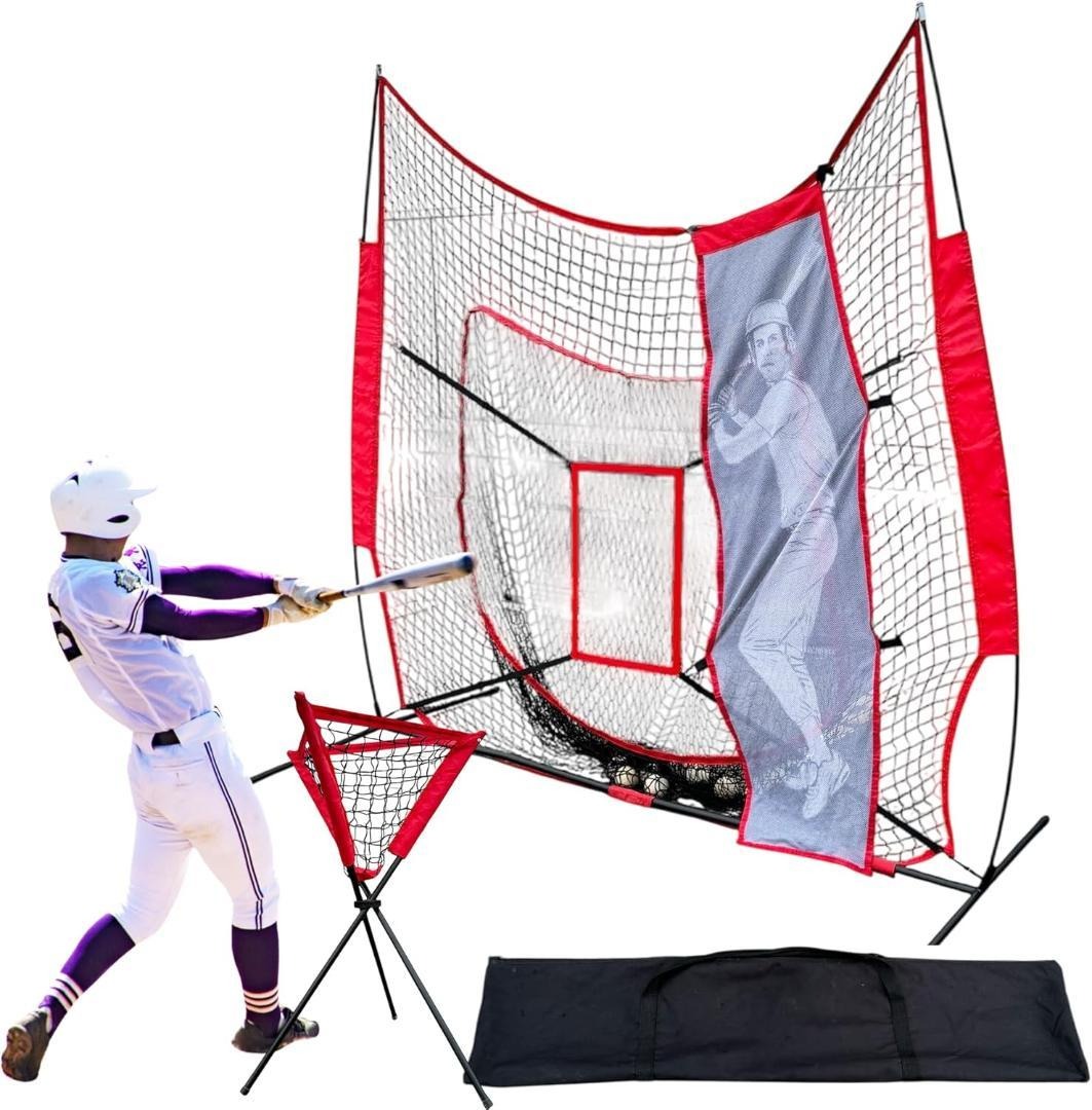 ピッチングネット バッティングネット 野球ネット バッティング 軟式野球 セット ティーバッティング ..