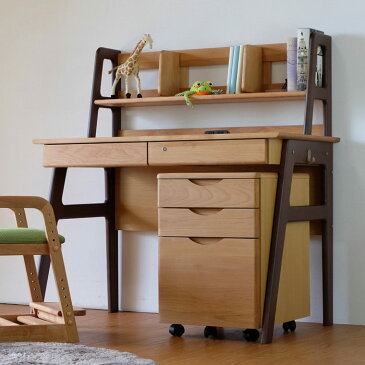【4/9 20時からP最大24倍!】新生活 学習机 学習デスク 3点セット 机 デスク ワゴン デスクワゴン キャスター付き 3段 ブックスタンド 卓上 木製 本棚 鍵付き 北欧 シンプル 入学祝い 【SET】ECRU DESK + WA + UWA 3SET エクリュ ISSEIKI 101-00531