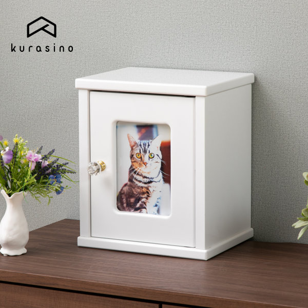 ペット仏具 骨壷 骨壺袋 3寸 4寸 遺骨 メモリアルボックス ペット用仏壇 祭壇 仏壇 おしゃれ 猫 犬 うさぎ ペット 小さめ 木製 天然木 鏡面 白 おしゃれ 思い出 モダン MEMORIES B ISSEIKI