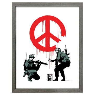 アートパネル アートポスター ポスター アートフレーム ウォールアートバンクシー おしゃれ 絵画 絵 壁 インテリア 装飾 お祝い 引っ越し 新築 Banksy Peace Soldiers 263-00298