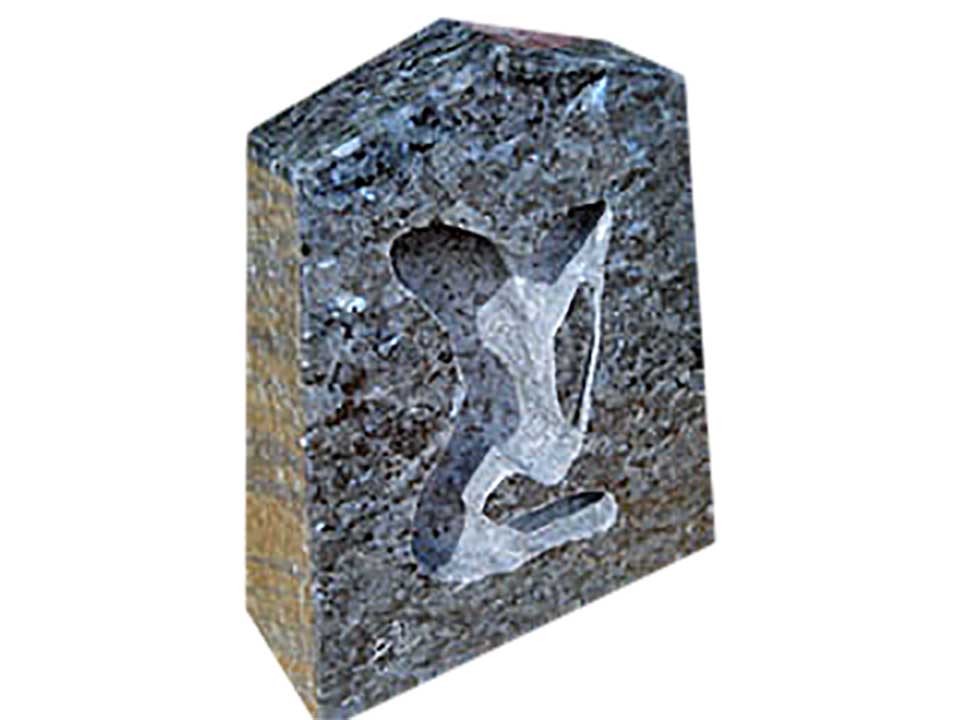 【すずき文字のインテリア：と金シリーズ】すずき文字で天然石に彫る　将棋の置き駒　と金　御影石　ブルーパール【送料無料】新築祝い　オリジナル　すずき工芸