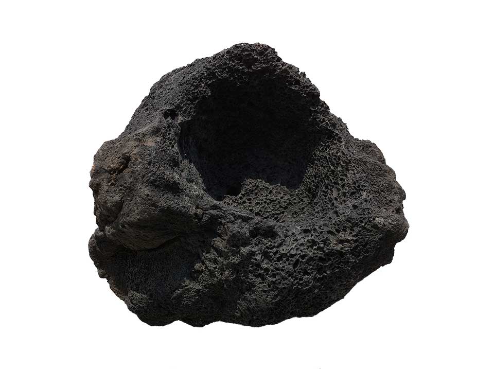 【限定1個】【4個以上の購入で送料無料】盆栽やガーデニングにオススメです♪ブラックカル溶岩鉢溶岩で製作した溶岩鉢です。