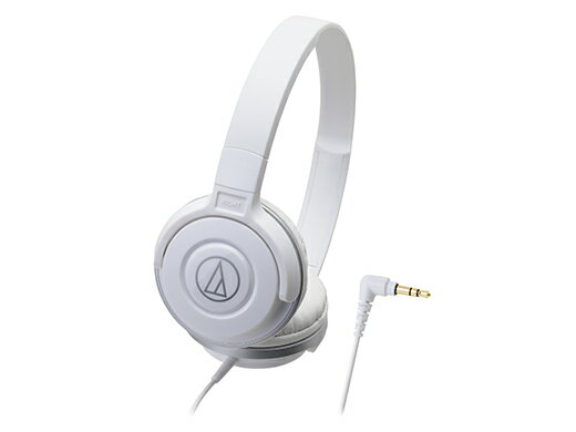 【かわいい/密閉型/有線ヘッドホン】audio-technica オーディオテクニカ ATH-S100 WH ホワイト ヘッドホン 有線 ポータブルヘッドホン 密閉型ヘッドホン 遮音 ヘッドフォン ファッション